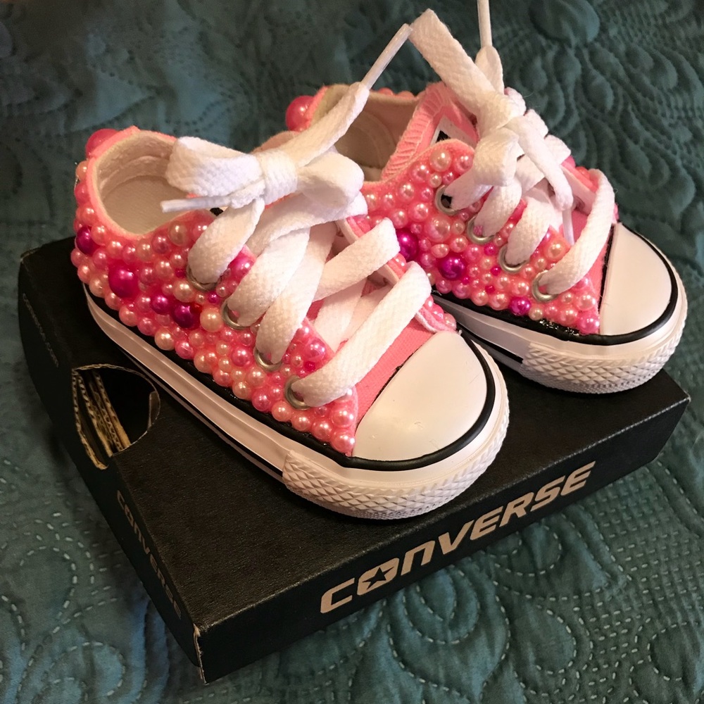 Converse with multi-colored Pearls